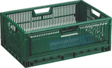 Folding Crate 64235 Totally Perforated Green