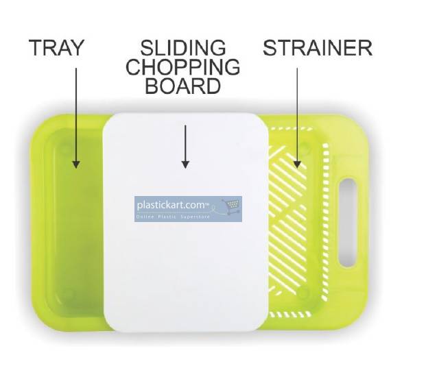 Chop N Store Joyo Chopping Board with Strainer and Tray
