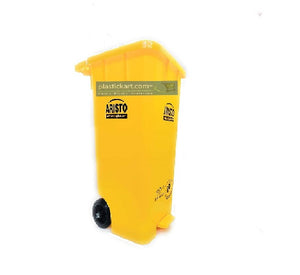 Aristo Pedal Dustbin 65ltr with Wheels